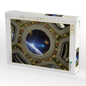 Produktbild: CALVENDO Puzzle Weihnachten auf der Raumstation | 1000 Teile Lege-Gr&ouml;&szlig;e 64x48cm Foto-Puzzle f&uuml;r gl&uuml;ckliche Stunden