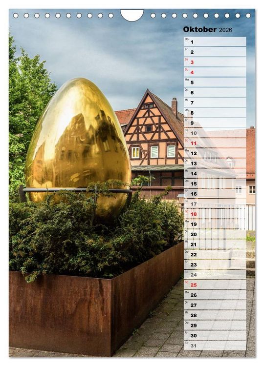 Produktbild: Schwabach Geburtstagskalender (Wandkalender 2026 DIN A4 hoch), CALVENDO Monatskalender