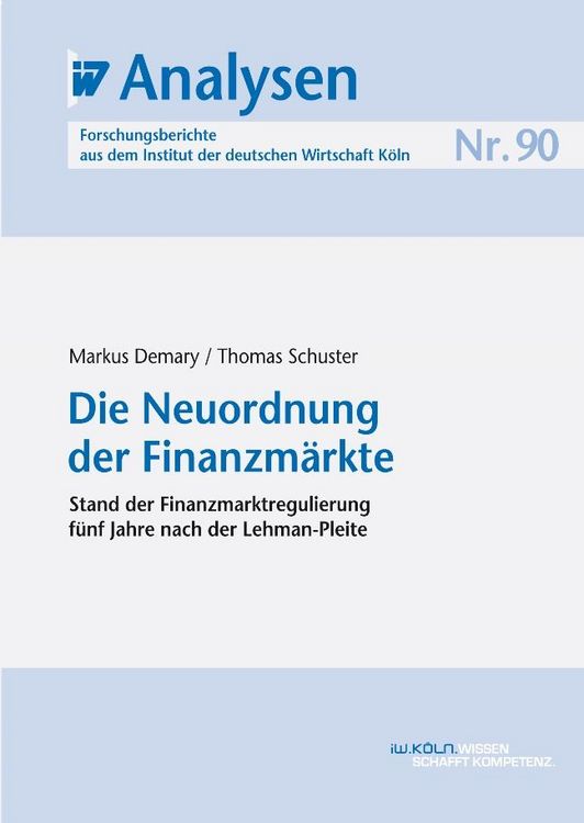 Produktbild: Die Neuordnung der Finanzm&auml;rkte