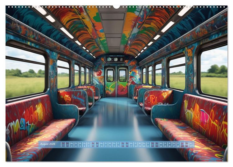 Produktbild: Graffiti Train (hochwertiger Premium Wandkalender 2026 DIN A2 quer), Kunstdruck in Hochglanz
