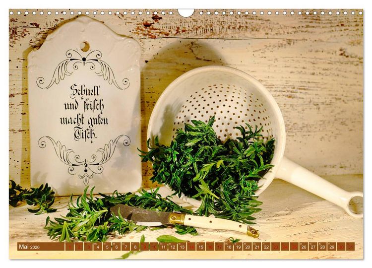 Produktbild: K&uuml;chenkr&auml;uter Nostalgie (Wandkalender 2026 DIN A3 quer), CALVENDO Monatskalender