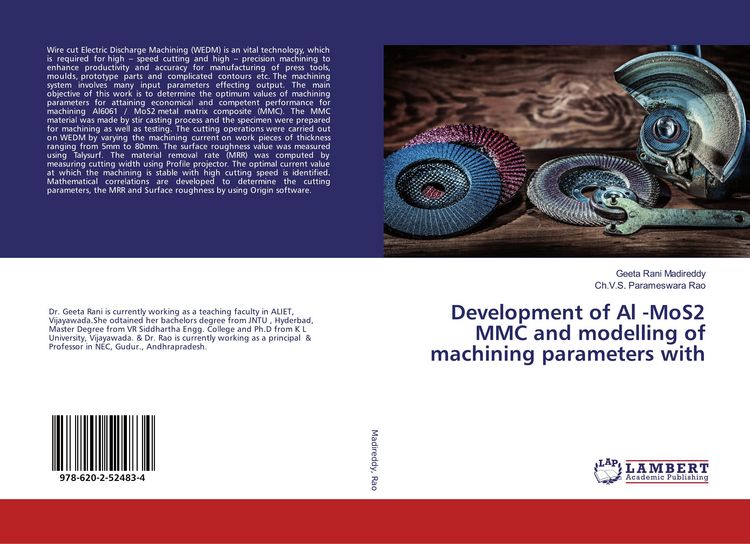 Produktbild: Development of Al -MoS2 MMC and modelling of machining parameters with