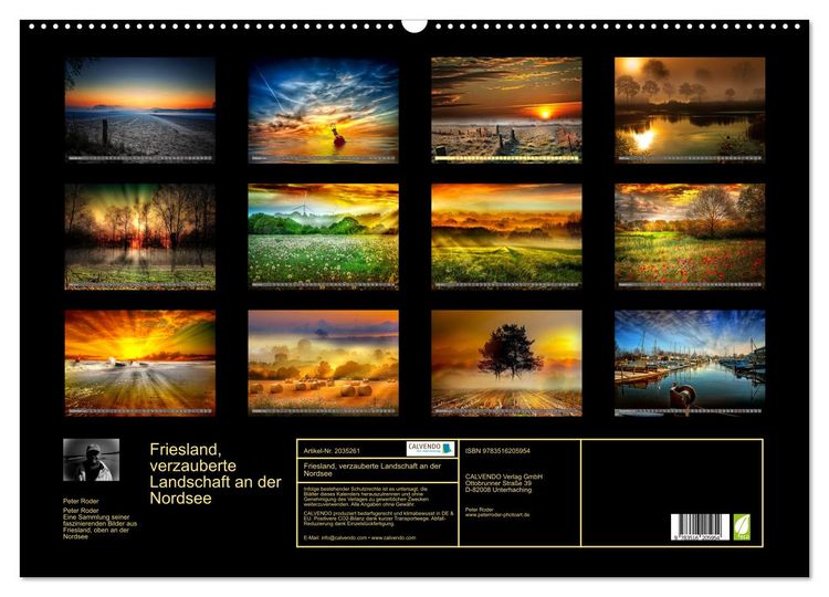 Produktbild: Friesland, verzauberte Landschaft an der Nordsee (Wandkalender 2026 DIN A2 quer), CALVENDO Monatskalender