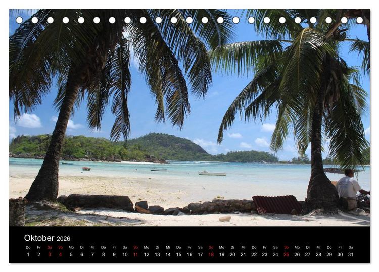 Produktbild: Seychellen (Tischkalender 2026 DIN A5 quer), CALVENDO Monatskalender