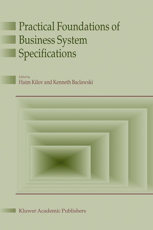 Produktbild: Practical Foundations of Business System Specifications