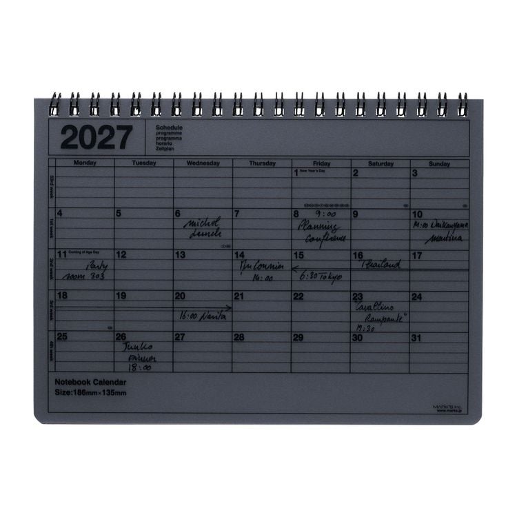 Produktbild: MARK'S 2027 Notebook Calendar S // Black