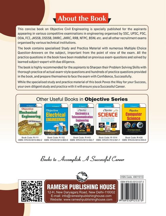 Produktbild: Objective Civil Engineering (with Study Material)