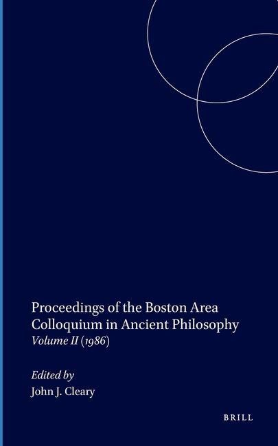 Produktbild: Proceedings of the Boston Area Colloquium in Ancient Philosophy