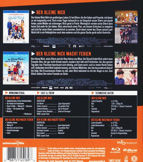 Produktbild: Der kleine Nick/Der kleine Nick macht Ferien [2 BRs]