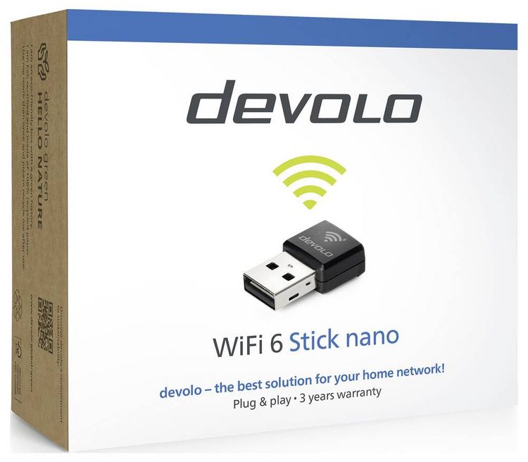 Produktbild: Devolo WiFi 6 Stick nano WLAN Stick USB-A (USB 2.0)