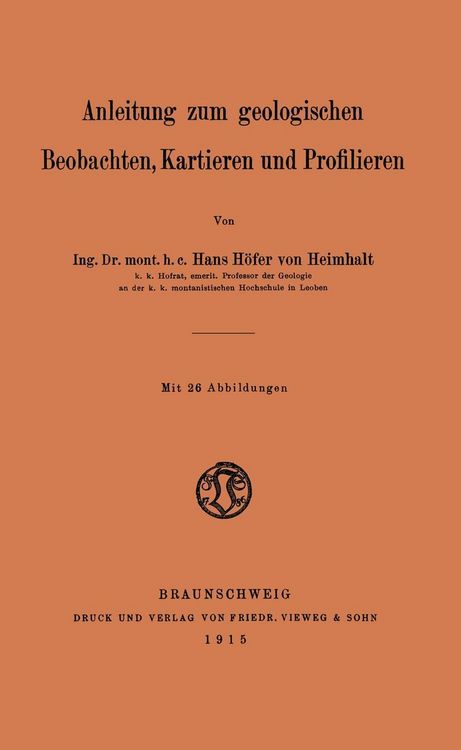 Produktbild: Anleitung zum geologischen Beobachten, Kartieren und Profilieren