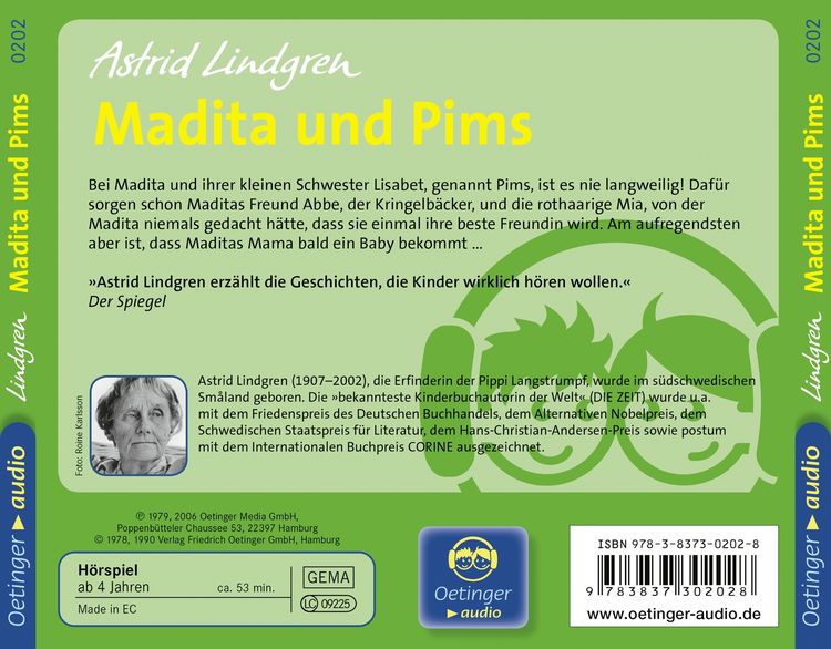 Produktbild: Madita 2. Madita und Pims. H&ouml;rspielklassiker