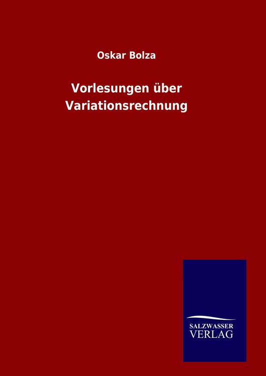 Produktbild: Vorlesungen &uuml;ber Variationsrechnung