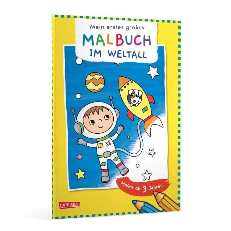 Produktbild: Ausmalbilder f&uuml;r Kita-Kinder: Mein erstes gro&szlig;es Malbuch: Im Weltall