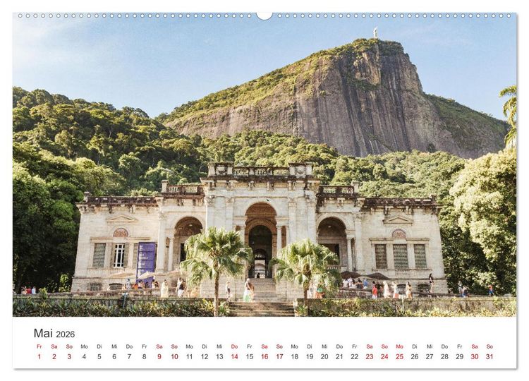 Produktbild: Rio de Janeiro - Am Fu&szlig;e des Corcovados. (hochwertiger Premium Wandkalender 2026 DIN A2 quer), Kunstdruck in Hochglanz