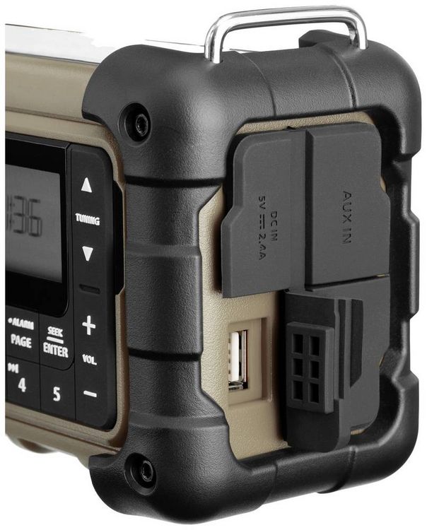 Produktbild: Sangean MMR-99 FM Desert Outdoorradio UKW Notfallradio, Bluetooth&reg; Solarpanel, spritzwassergesch&uuml;tzt, staubdicht, Taschenlampe Braun