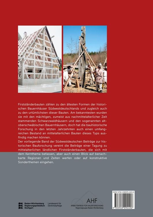 Produktbild: S&uuml;dwestdeutsche Beitr&auml;ge zur historischen Bauforschung / Firstst&auml;nderbauten