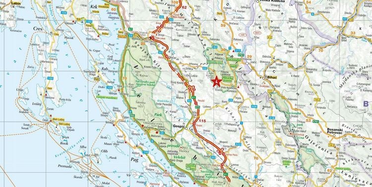 Produktbild: MARCO POLO Reisekarte Kroatien, Serbien, Bosnien und Herzegowina 1:650.000