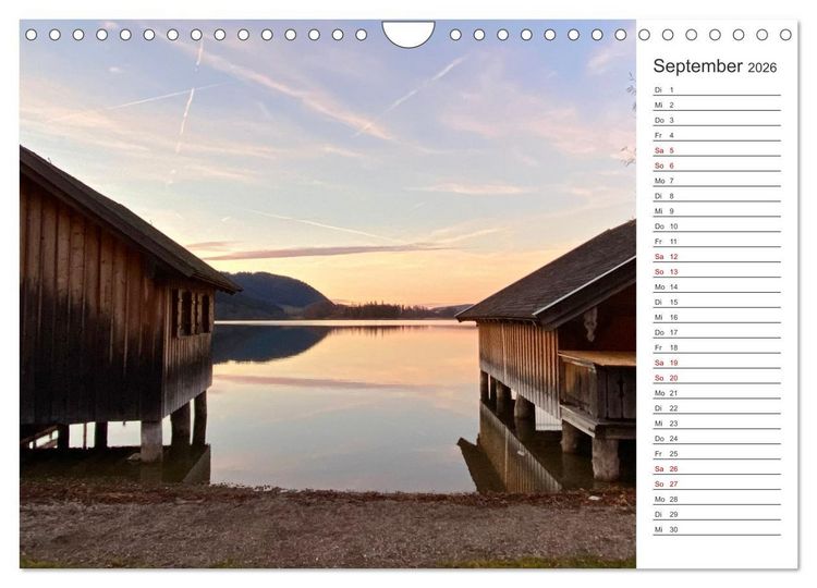 Produktbild: Alpenauszeit - Traumhafte Bergmomente am Wasser (Wandkalender 2026 DIN A4 quer), CALVENDO Monatskalender