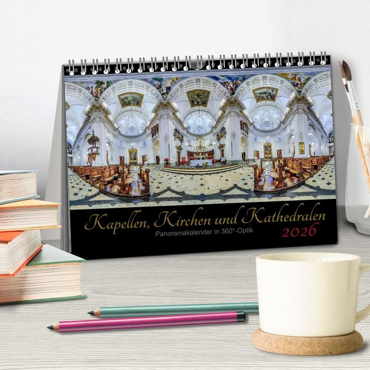 Produktbild: Kapellen, Kirchen und Kathedralen 2026 (Tischkalender 2026 DIN A5 quer), CALVENDO Monatskalender