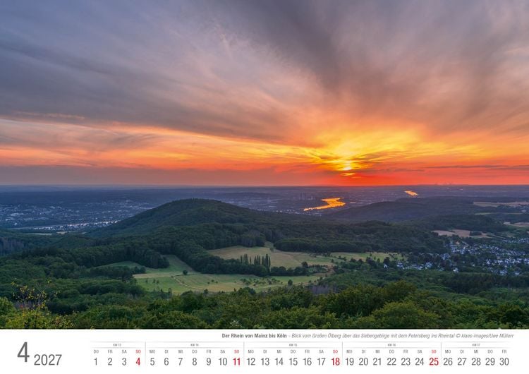 Produktbild: Der Rhein von Mainz bis K&ouml;ln 2027 Bildkalender A3 Spiralbindung