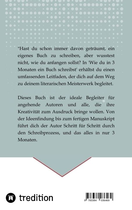 Produktbild: Wie du in 3 Monaten ein Buch schreibst