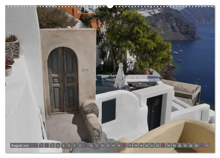 Produktbild: Santorini - Insel ewiger Liebe (hochwertiger Premium Wandkalender 2026 DIN A2 quer), Kunstdruck in Hochglanz