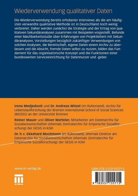 Produktbild: Wiederverwendung qualitativer Daten