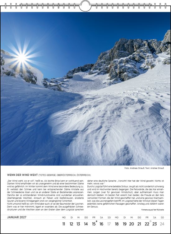 Produktbild: Blodigs Alpenkalender 2027