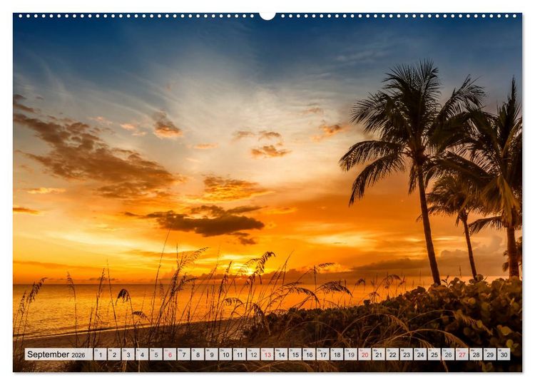 Produktbild: FLORIDA Paradiesischer Sonnenscheinstaat (Wandkalender 2026 DIN A2 quer), CALVENDO Monatskalender