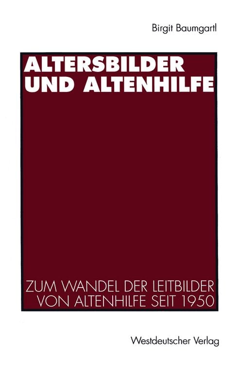 Produktbild: Altersbilder und Altenhilfe