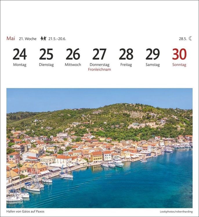 Produktbild: Griechische Inseln Sehnsuchtskalender 2027 - Wochenkalender mit 53 Postkarten