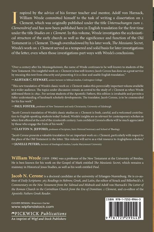 Produktbild: Studies on First Clement