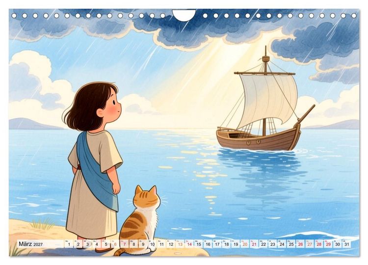 Produktbild: Luna, Minka und die Bibel (Wandkalender 2027 DIN A4 quer), CALVENDO Monatskalender