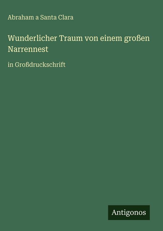 Produktbild: Wunderlicher Traum von einem gro&szlig;en Narrennest