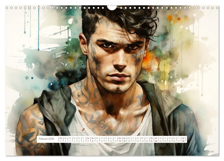 Produktbild: Tattoo trifft Kunst (Wandkalender 2026 DIN A3 quer), CALVENDO Monatskalender