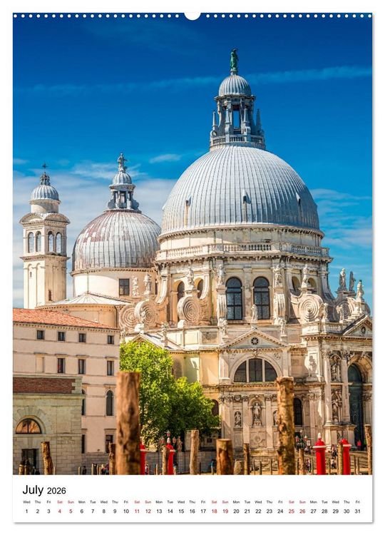 Produktbild: Italy, Venice - Immortal City on Water (High Quality Premium Wall Calendar 2026 DIN A2 portrait),CALVENDO 12 Month Wall Calendar