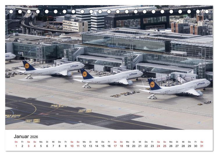 Produktbild: Boeing 747 Kalender (Tischkalender 2026 DIN A5 quer), CALVENDO Monatskalender