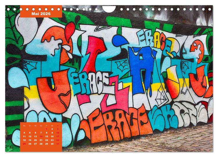 Produktbild: Graffiti (Wandkalender 2026 DIN A4 quer), CALVENDO Monatskalender