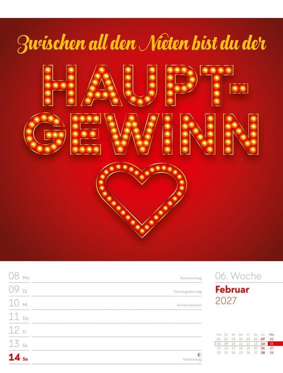 Produktbild: Klartext Spr&uuml;chekalender Wochenplaner 2027