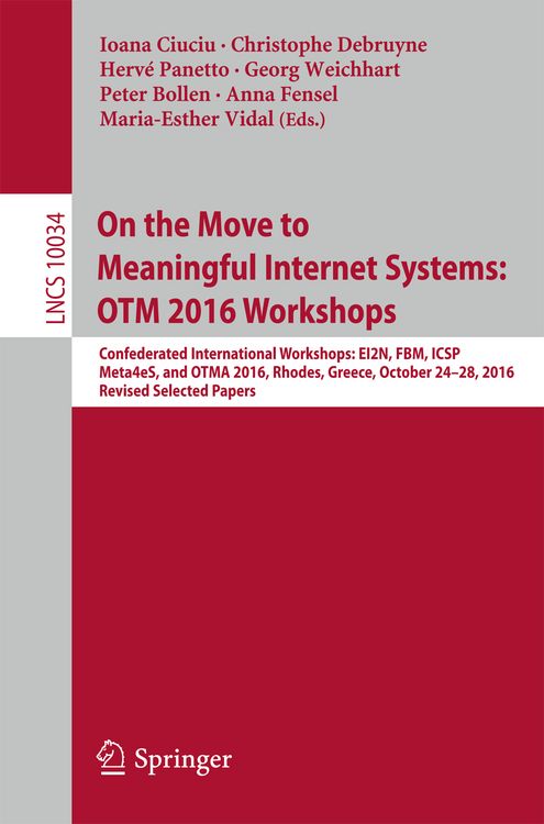 Produktbild: On the Move to Meaningful Internet Systems: OTM 2016 Workshops