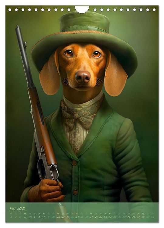 Produktbild: CHARAKTIERE Hunde mit Profil (Wandkalender 2026 DIN A4 hoch), CALVENDO Monatskalender