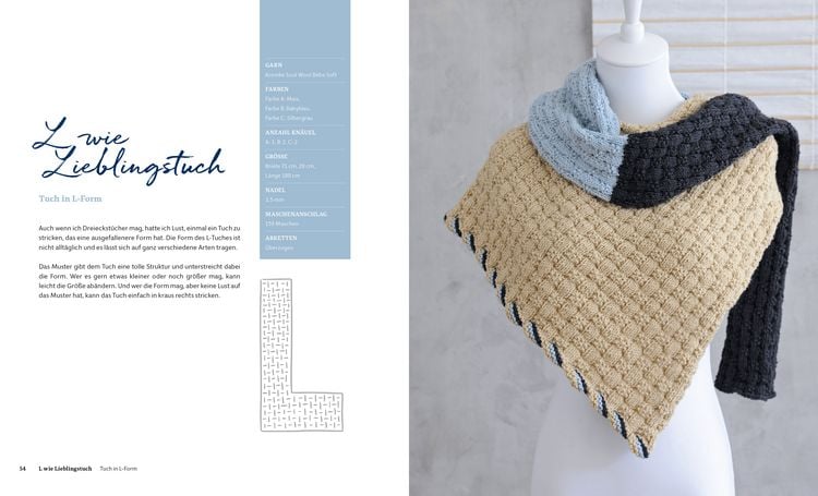 Produktbild: Rechte Masche, linke Masche. Japanische T&uuml;cher und Schals stricken.