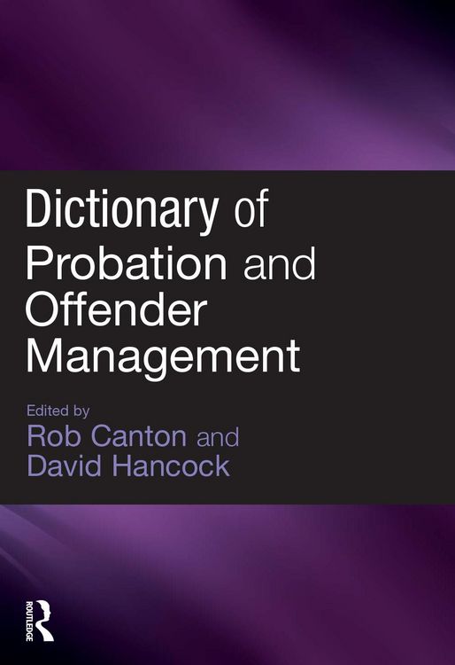 Produktbild: Dictionary of Probation and Offender Management