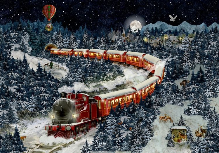 Produktbild: Weihnachtsexpress, Puzzle-Adventskalender (Behr)