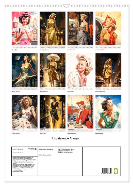 Produktbild: Inspirierende Frauen (Wandkalender 2026 DIN A2 hoch), CALVENDO Monatskalender