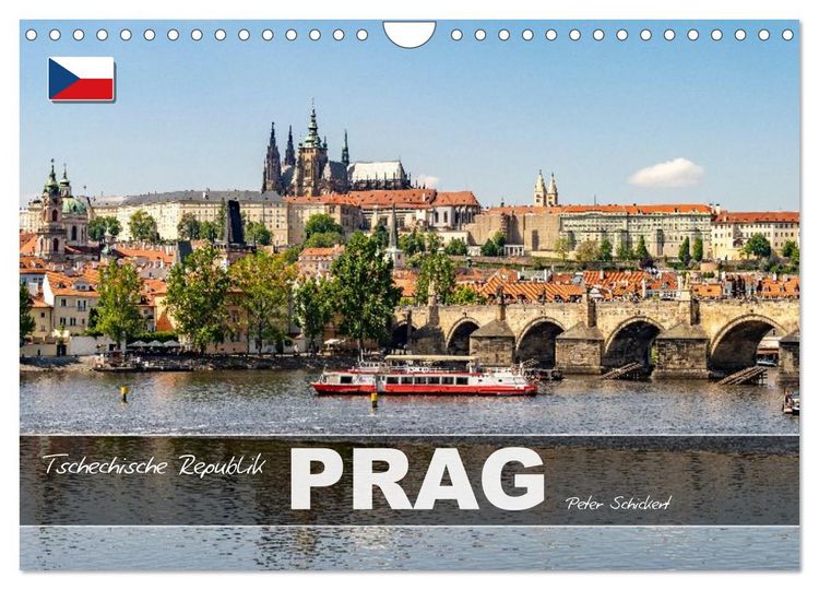 Produktbild: Tschechische Republik - Prag (Wandkalender 2026 DIN A4 quer), CALVENDO Monatskalender
