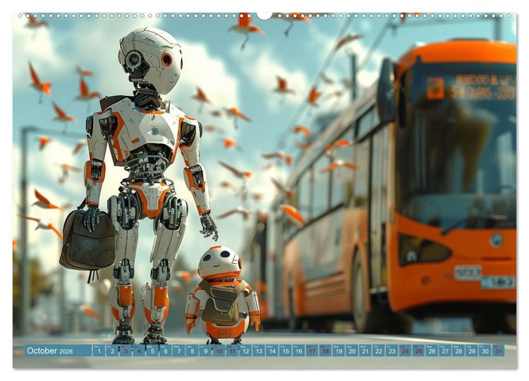 Produktbild: Robots Are Just People Too (Wall Calendar 2026 DIN A2 landscape), CALVENDO 12 Month Wall Calendar