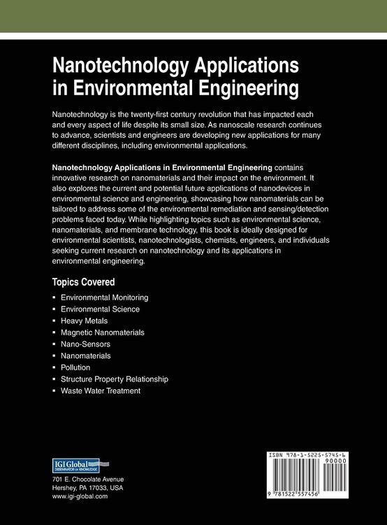 Produktbild: Nanotechnology Applications in Environmental Engineering