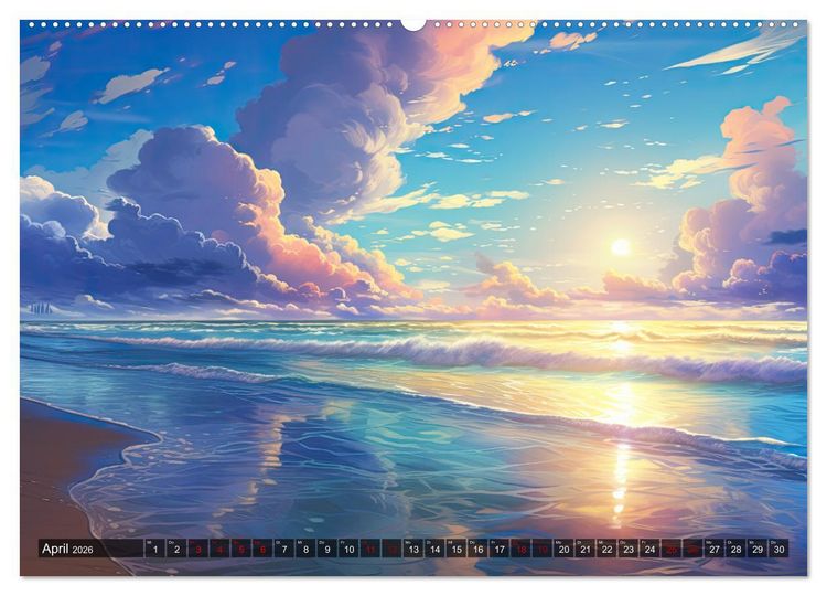 Produktbild: Inspirierende Str&auml;nde (Wandkalender 2026 DIN A2 quer), CALVENDO Monatskalender